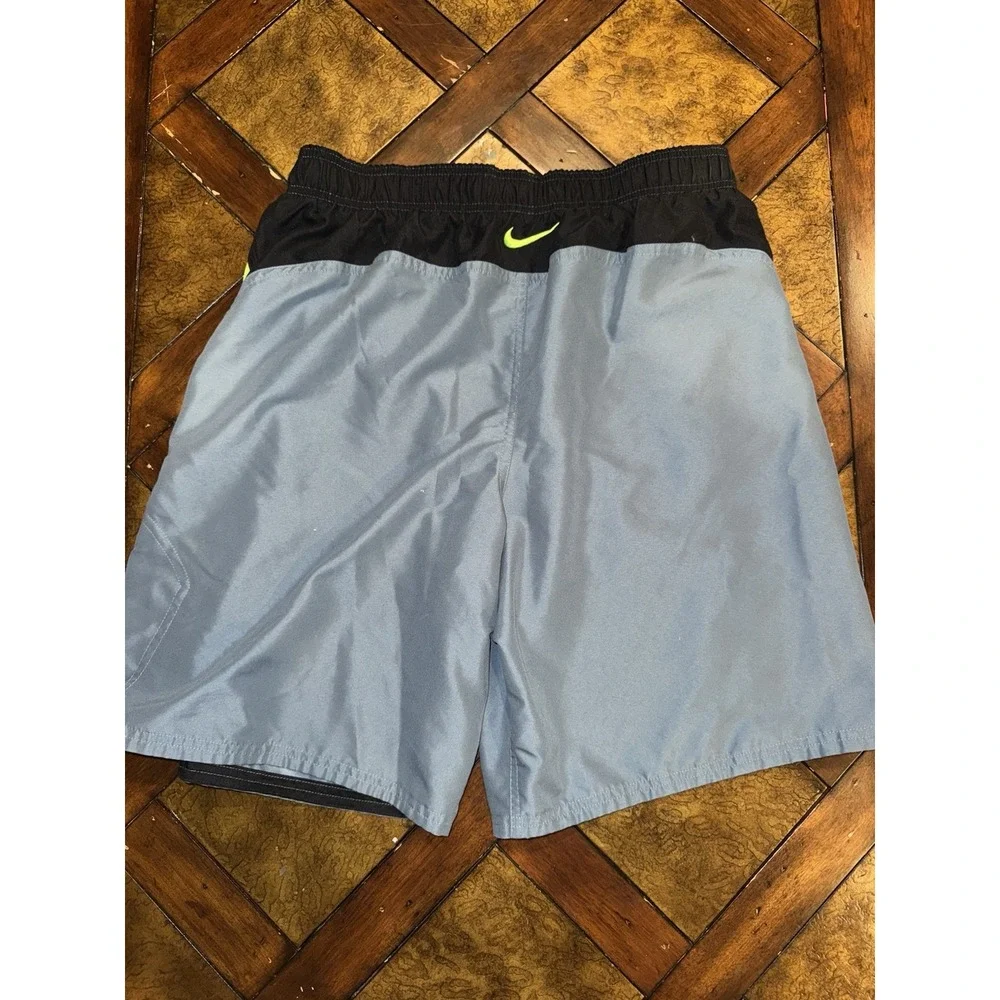 Nike Elastic Waistband Blue Swim Surf Boarding Shorts Men's Large